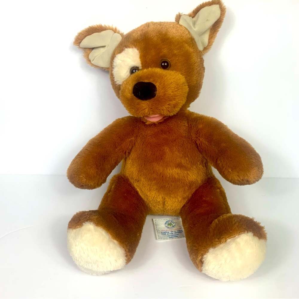 Build-A-Bear Brown Sugar Puppy Dog Plush Stuffed Animal 14" Eye Patch